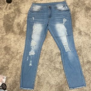 Distressed Denim Jeans